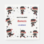 Ninja stijl kinderverjaardag servet (Voorkant)