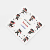 Ninja stijl kinderverjaardag servet (Hoek)