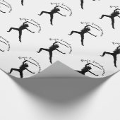 Ninja Szwaardvrouw Silhouette Thunder_Cove Cadeaupapier (Hoek)