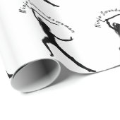 Ninja Szwaardvrouw Silhouette Thunder_Cove Cadeaupapier (Rol Hoek)