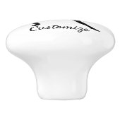 Ninja Szwaardvrouw Silhouette Thunder_Cove Keramische Knop (Zijkant)