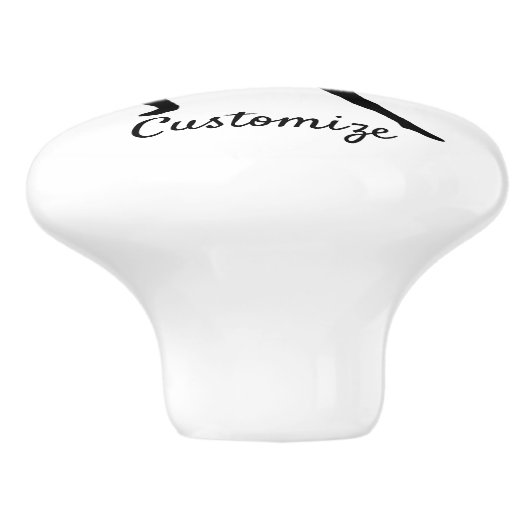 Ninja Szwaardvrouw Silhouette Thunder_Cove Keramische Knop (Zijkant)