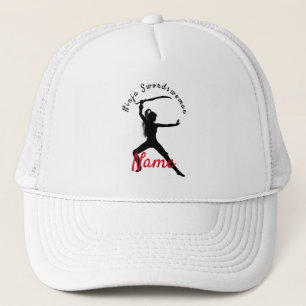 Ninja Szwaardvrouw Silhouette Thunder_Cove Trucker Pet