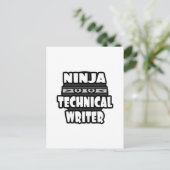 Ninja technisch schrijver briefkaart (Staand voorkant)