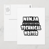 Ninja technisch schrijver briefkaart (Voorkant / Achterkant)