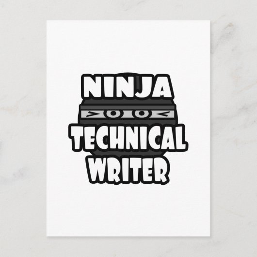 Ninja technisch schrijver briefkaart (Voorkant)