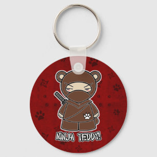 Ninja Teddy! In rode Sleutelhanger