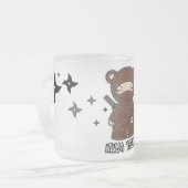 Ninja Teddy! Met Shurikens-Mok Matglas Koffiemok (Voorkant links)