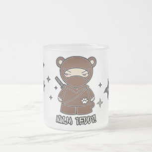 Ninja Teddy! Met Shurikens-Mok Matglas Koffiemok