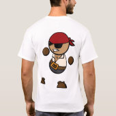 Ninja tegen Pirate? Pirate! T-shirt (Achterkant)