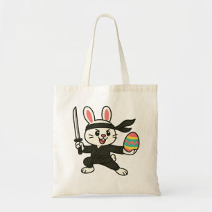 Ninja tekenfilm paashaas/konijn tote bag