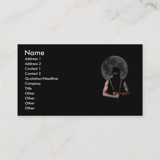 Ninja-template voor visitekaartjes (Voorkant)