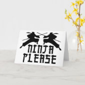 Ninja tevreden! kaart (Gele Bloem)