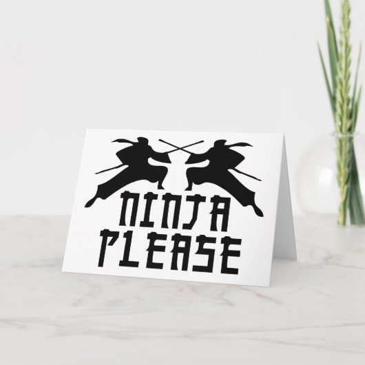 Ninja tevreden! kaart (Voorkant)