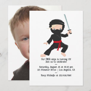 Ninja thema Verjaardagsfeestje Kaart