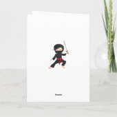 Ninja thema verjaardagsgroet kaart (Achterkant)
