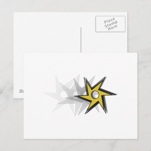 Ninja Throwing Star Briefkaart (Voorkant / Achterkant)