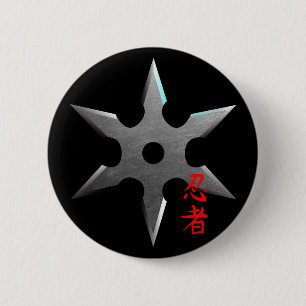 Ninja Throwing Star Ronde Button 5,7 Cm