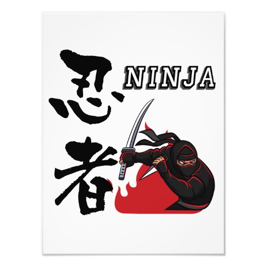 Ninja - Time to go to battle- Foto Afdruk (Voorkant)