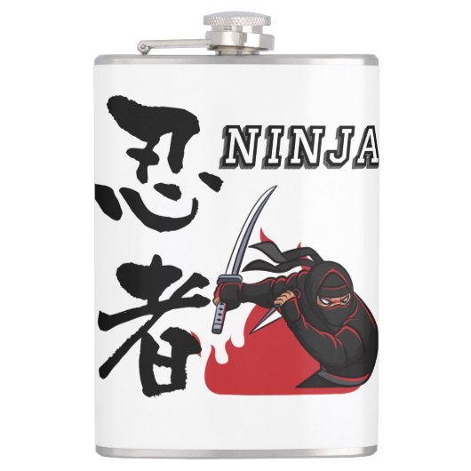 Ninja - Time to go to battle- Heupfles (Voorkant)