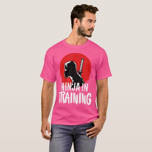 Ninja Training Grappig Trainen Karate T-shirt (Voorkant volledig)