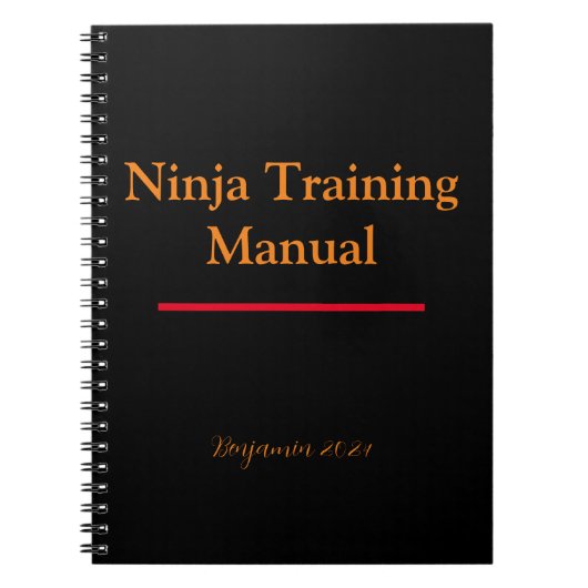 Ninja Training Handleiding Notitieboeken Gepersona (Voorkant)
