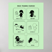 Ninja-trainingscursussen, aangepaste kleur poster (Voorkant)
