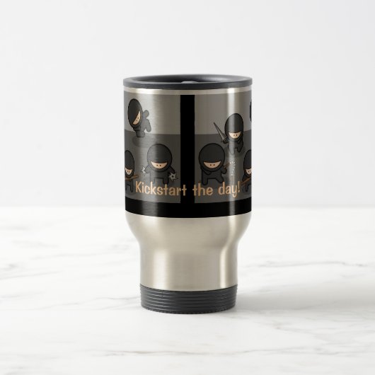 NINJA TRAVEL MUG ~ Pas aan! Reisbeker (Center)