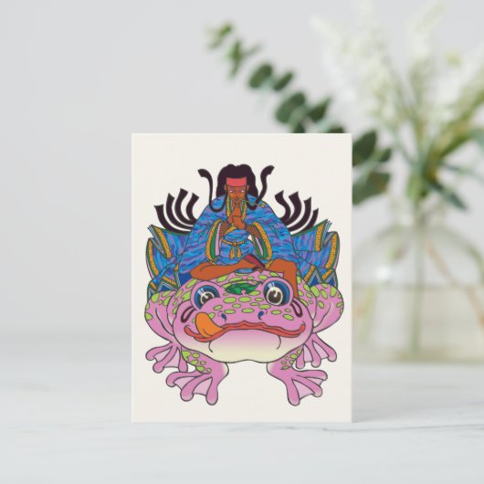 Ninja Tsukikage 忍 者 月 景 Briefkaart (Staand voorkant)