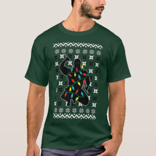 Ninja Ugly KerstSweater Design met Kerstmis T-shirt