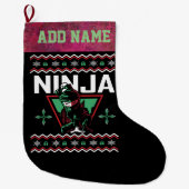 Ninja Ugly KerstSweater Grote Kerstsok (Voorkant)