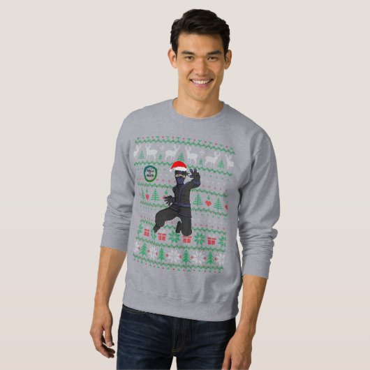 Ninja Ugly KerstSweater Trui (Voorkant volledig)