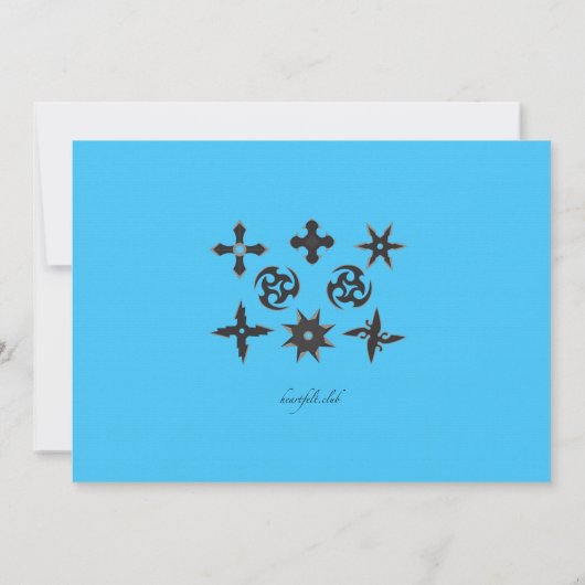 Ninja Uitnodiging (Achterkant)