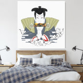 Ninja Ukiyo-e Art Canvas Afdruk (Insitu (Slaapkamer))