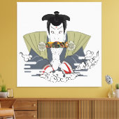 Ninja Ukiyo-e Art Canvas Afdruk (Insitu (Woonkamer))