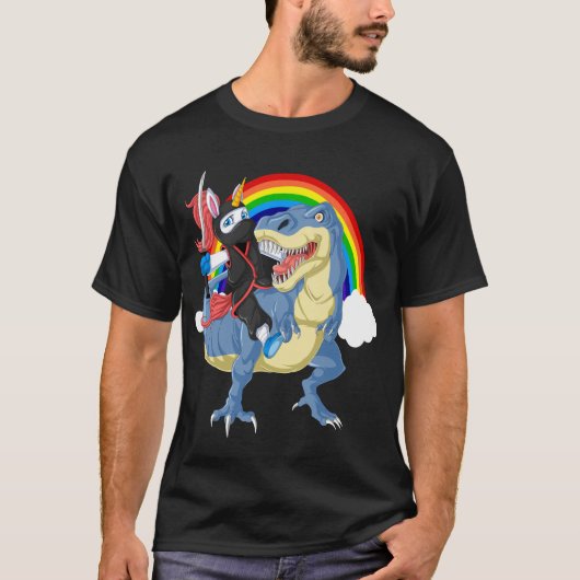 ninja unicorn trex t-shirt (Voorkant)