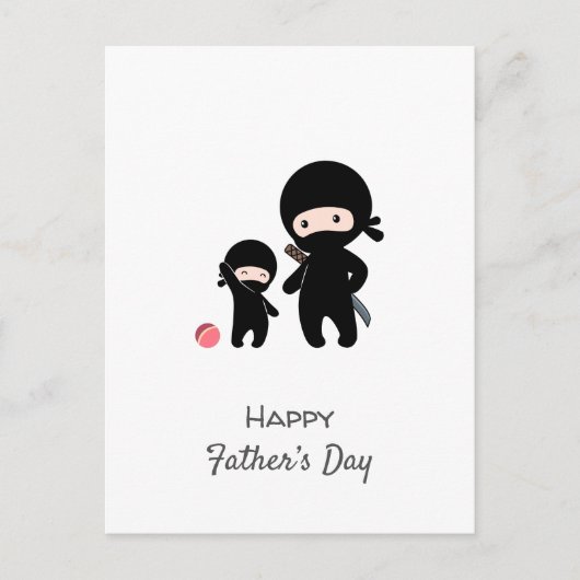 Ninja Vader en Kind Briefkaart (Voorkant)