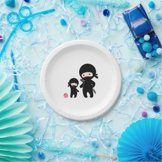 Ninja Vader en Kind Papieren Bordje (Feest)