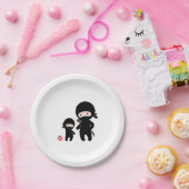 Ninja Vader en Kind Papieren Bordje (Feest)