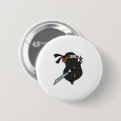 ninja varken-01 ronde button 5,7 cm (Voorkant /achterkant)