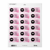 Ninja varken op roze boekenplaat etiket (Full Sheet)