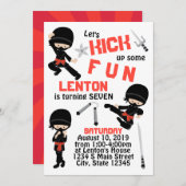 Ninja Verjaardag Kaart (Voorkant / Achterkant)