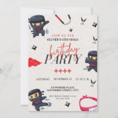 Ninja verjaardag kaart (Voorkant)