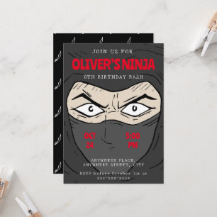 Ninja verjaardag kaart