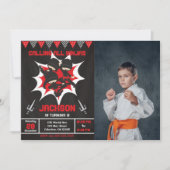 Ninja verjaardag Karate Ninja feest foto Kaart (Voorkant)
