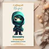 Ninja Verjaardag Karate Party Kaart