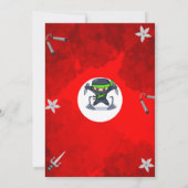 Ninja Verjaardag Martial Arts Party Kaart (Achterkant)