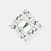 Ninja Verjaardag Party decor, groene riem / sjerp Servet (Hoek)