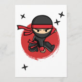 Ninja Verjaardag Uitnodiging, Ninja Warrior Uitnod Kaart (Achterkant)