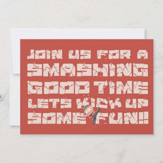 Ninja Verjaardagsfeest, Jongens 6e Verjaardag Kaart (Achterkant)